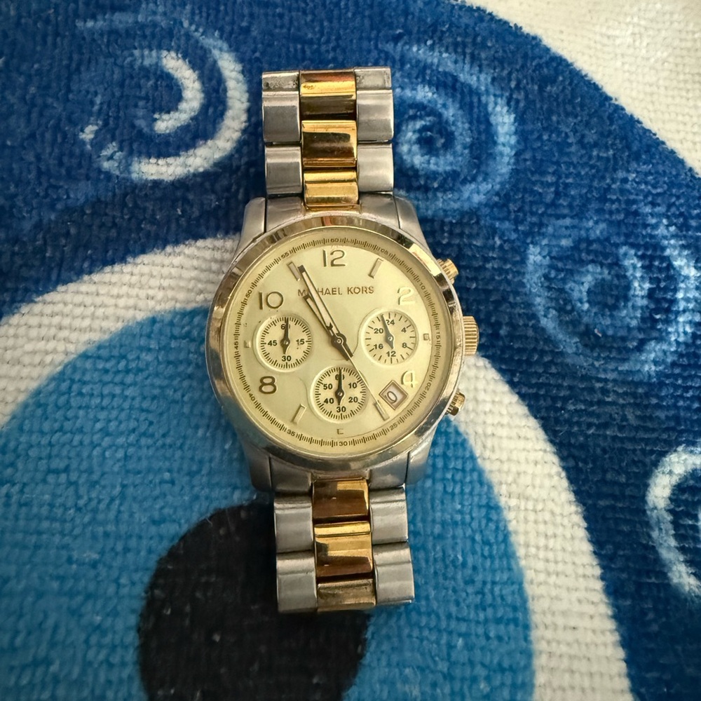 Michael Kors Two-Tone Gold and Silver Watch